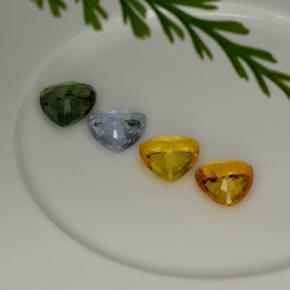 3,18 ct natürliche mehrfarbiger Saphir-Edelsteine, Trillion, VVS-VS