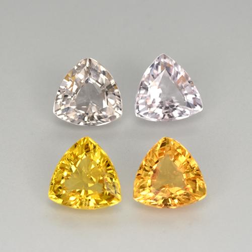2,73 ct natürliche mehrfarbiger Saphir-Edelsteine, Trillion, VVS-VS
