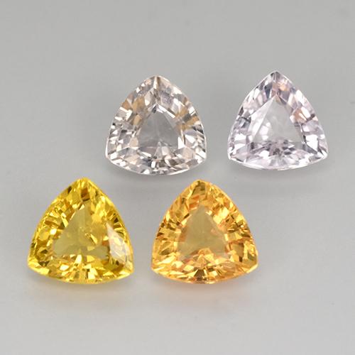2,73 ct natürliche mehrfarbiger Saphir-Edelsteine, Trillion, VVS-VS