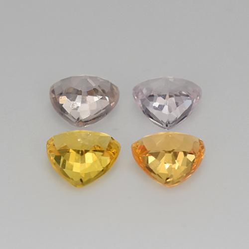 2,73 ct natürliche mehrfarbiger Saphir-Edelsteine, Trillion, VVS-VS