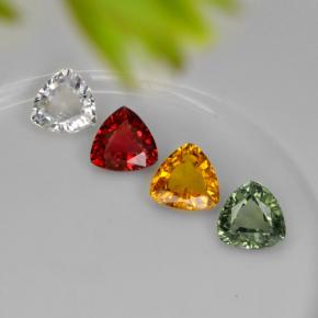 2,75 ct natürliche mehrfarbiger Saphir-Edelsteine, Trillion, VVS-VS