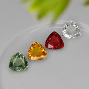 2,75 ct natürliche mehrfarbiger Saphir-Edelsteine, Trillion, VVS-VS