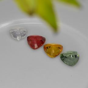 2,75 ct natürliche mehrfarbiger Saphir-Edelsteine, Trillion, VVS-VS