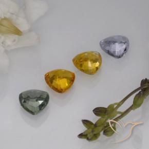 3,09 ct natürliche mehrfarbiger Saphir-Edelsteine, Trillion, VVS-VS
