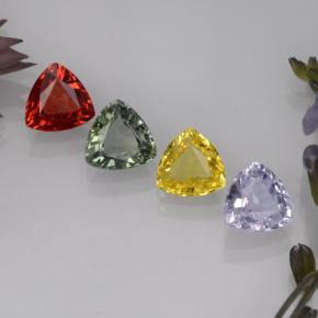 2,80 ct natürliche mehrfarbiger Saphir-Edelsteine, Trillion, VVS-VS