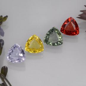 2,80 ct natürliche mehrfarbiger Saphir-Edelsteine, Trillion, VVS-VS