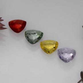 2,80 ct natürliche mehrfarbiger Saphir-Edelsteine, Trillion, VVS-VS