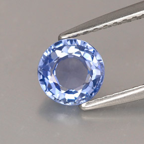 0,83 ctw natürlicher blauer Saphir, Rundschliff, VS