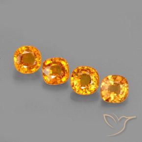 1.67 ct natürliche Mittelorange Saphir-Edelsteine, Kissen, VVS-VS
