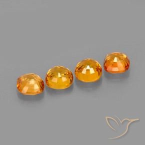 1.67 ct natürliche Mittelorange Saphir-Edelsteine, Kissen, VVS-VS