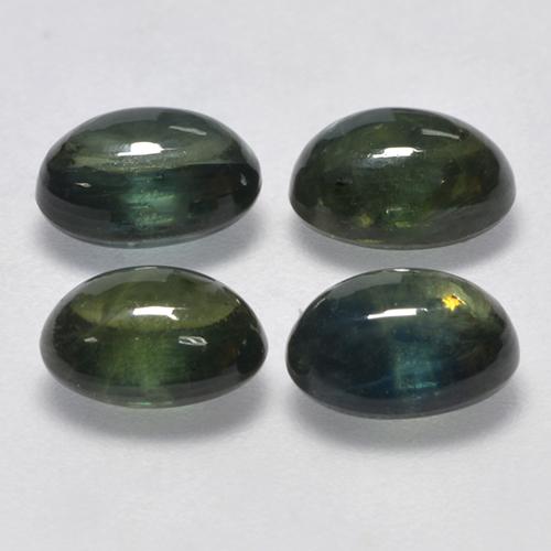 5,64 ct natürliche grüner Saphir-Edelsteine, Oval Schliff, Lichtdurchlässig