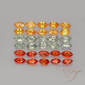 4,37 ct natürliche mehrfarbiger Saphir-Edelsteine, Marquise, VVS-VS
