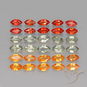 3,48 ct natürliche mehrfarbiger Saphir-Edelsteine, Marquise, VVS-VS