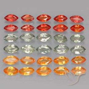 3,48 ct natürliche mehrfarbiger Saphir-Edelsteine, Marquise, VVS-VS