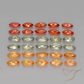 3,48 ct natürliche mehrfarbiger Saphir-Edelsteine, Marquise, VVS-VS