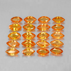  ct natürliche orangefarbener Saphir-Edelsteine, Marquise, VVS-VS