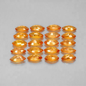  ct natürliche orangefarbener Saphir-Edelsteine, Marquise, VVS-VS