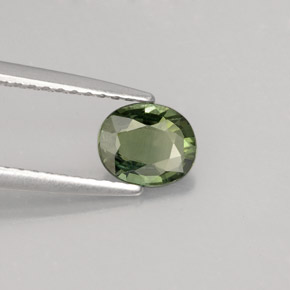 0,68 ctw natürlicher grüner Saphir, Oval Schliff, VVS-VS