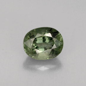 0,94 ctw natürlicher grüner Saphir, Oval Schliff, VS