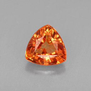 0,91 ctw natürlicher orangefarbener Saphir, Trillion, VVS-VS