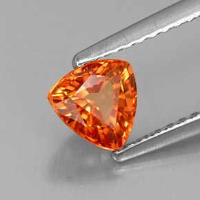 0,91 ctw natürlicher orangefarbener Saphir, Trillion, VVS-VS