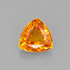 0,88 ctw natürlicher orangefarbener Saphir, Trillion, VVS-VS