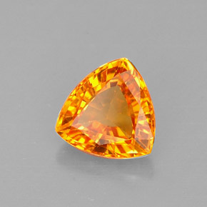 0,88 ctw natürlicher orangefarbener Saphir, Trillion, VVS-VS