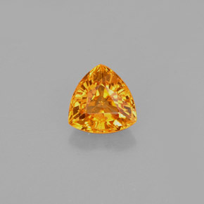 0,88 ctw natürlicher orangefarbener Saphir, Trillion, VS