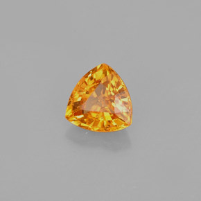 0,88 ctw natürlicher orangefarbener Saphir, Trillion, VS