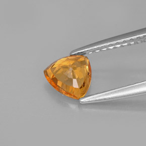 0,88 ctw natürlicher orangefarbener Saphir, Trillion, VS
