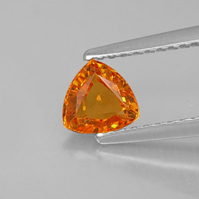 0,83 ctw natürlicher orangefarbener Saphir, Trillion, VVS-VS