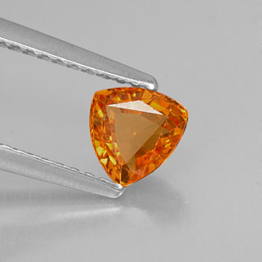 0,83 ctw natürlicher orangefarbener Saphir, Trillion, VVS-VS