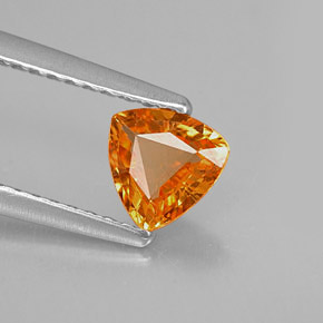 0,63 ctw natürlicher orangefarbener Saphir, Trillion, VVS-VS
