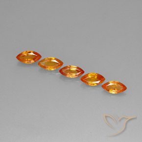 3.69 ct natürliche Amber Orange Saphir-Edelsteine, Marquise, VVS-VS