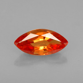 0,97 ctw natürlicher orangefarbener Saphir, Marquise, VVS