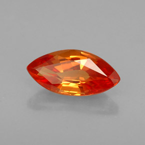 0,97 ctw natürlicher orangefarbener Saphir, Marquise, VVS