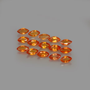  ct natürliche orangefarbener Saphir-Edelsteine, Marquise, VVS-VS