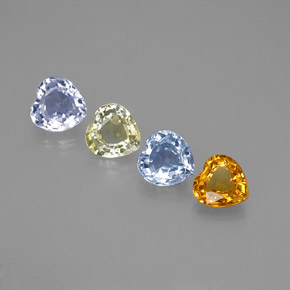 1,25 ct natürliche mehrfarbiger Saphir-Edelsteine, Herzform, VVS-VS