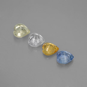 1,41 ct natürliche mehrfarbiger Saphir-Edelsteine, Herzform, VVS-VS