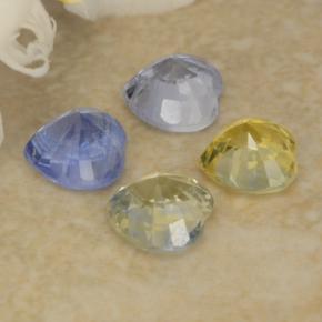1,61 ct natürliche mehrfarbiger Saphir-Edelsteine, Herzform, VVS-VS