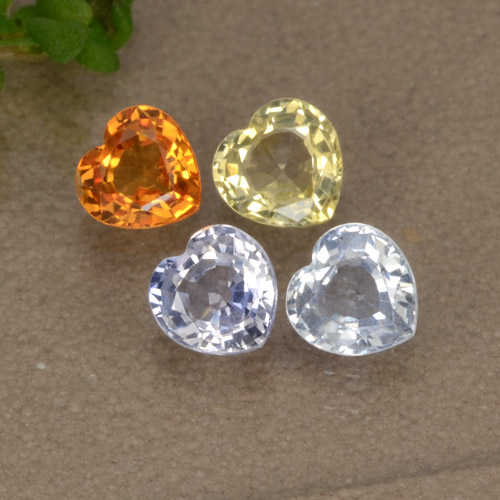 1,38 ct natürliche mehrfarbiger Saphir-Edelsteine, Herzform, VVS-VS