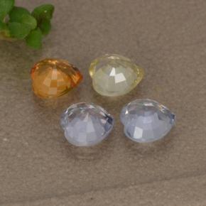 1,38 ct natürliche mehrfarbiger Saphir-Edelsteine, Herzform, VVS-VS
