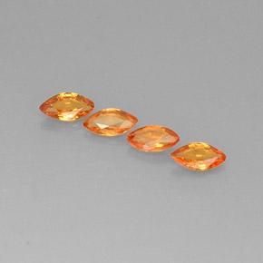1,45 ct natürliche orangefarbener Saphir-Edelsteine, Marquise, VVS-VS