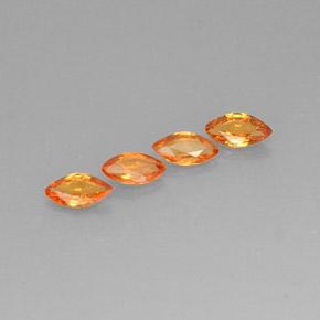1,45 ct natürliche orangefarbener Saphir-Edelsteine, Marquise, VVS-VS