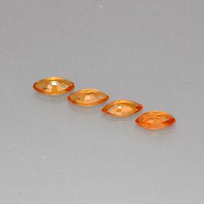 1,45 ct natürliche orangefarbener Saphir-Edelsteine, Marquise, VVS-VS