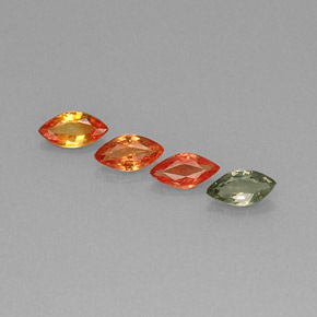  ct natürliche mehrfarbiger Saphir-Edelsteine, Marquise, VVS-VS