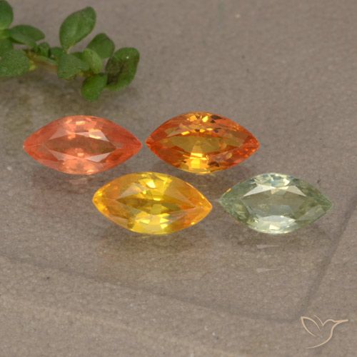 1,75 ct natürliche mehrfarbiger Saphir-Edelsteine, Marquise, VVS-VS