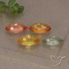 1,75 ct natürliche mehrfarbiger Saphir-Edelsteine, Marquise, VVS-VS