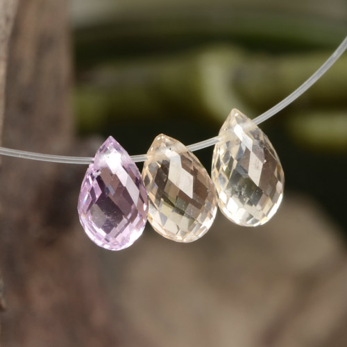 1,67 ct natürliche mehrfarbiger Saphir-Edelsteine, Briolette, VVS