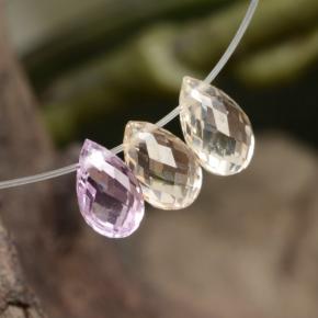 1,67 ct natürliche mehrfarbiger Saphir-Edelsteine, Briolette, VVS